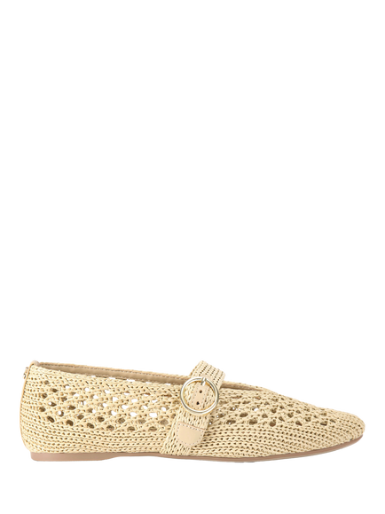 KG Kurt Geiger Noor Woven Ballerina Pumps, Neutral