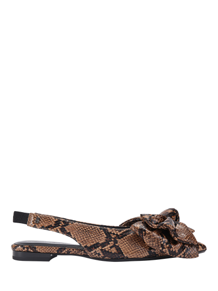KG Kurt Geiger Sophia Snake Point Toe Flat Court Sandals, Grey, Grey