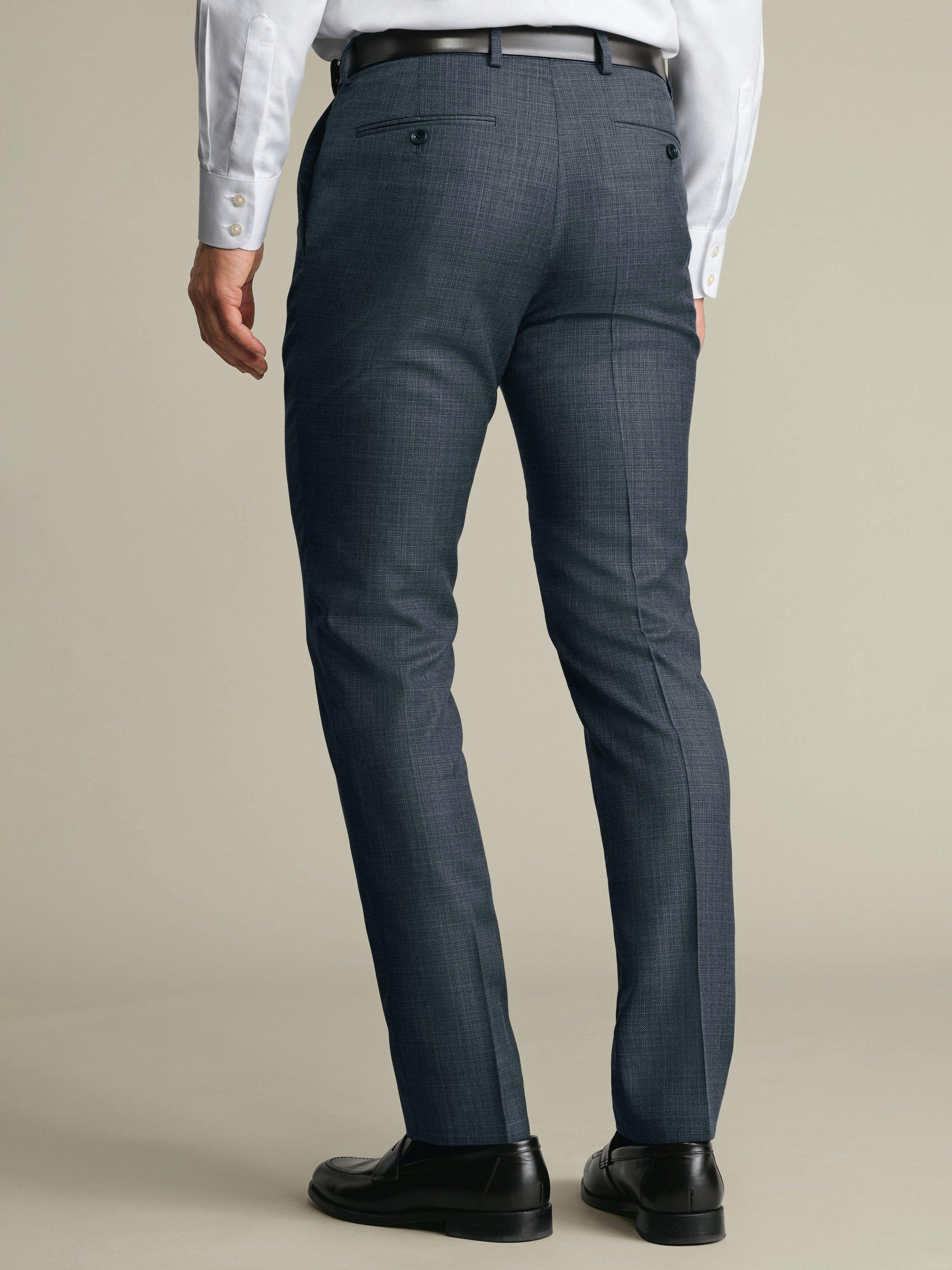 Product image 3 of 4, which shows Charles Tyrwhitt Slim Fit Wool Suit Trousers, Graphite Grey, 30S