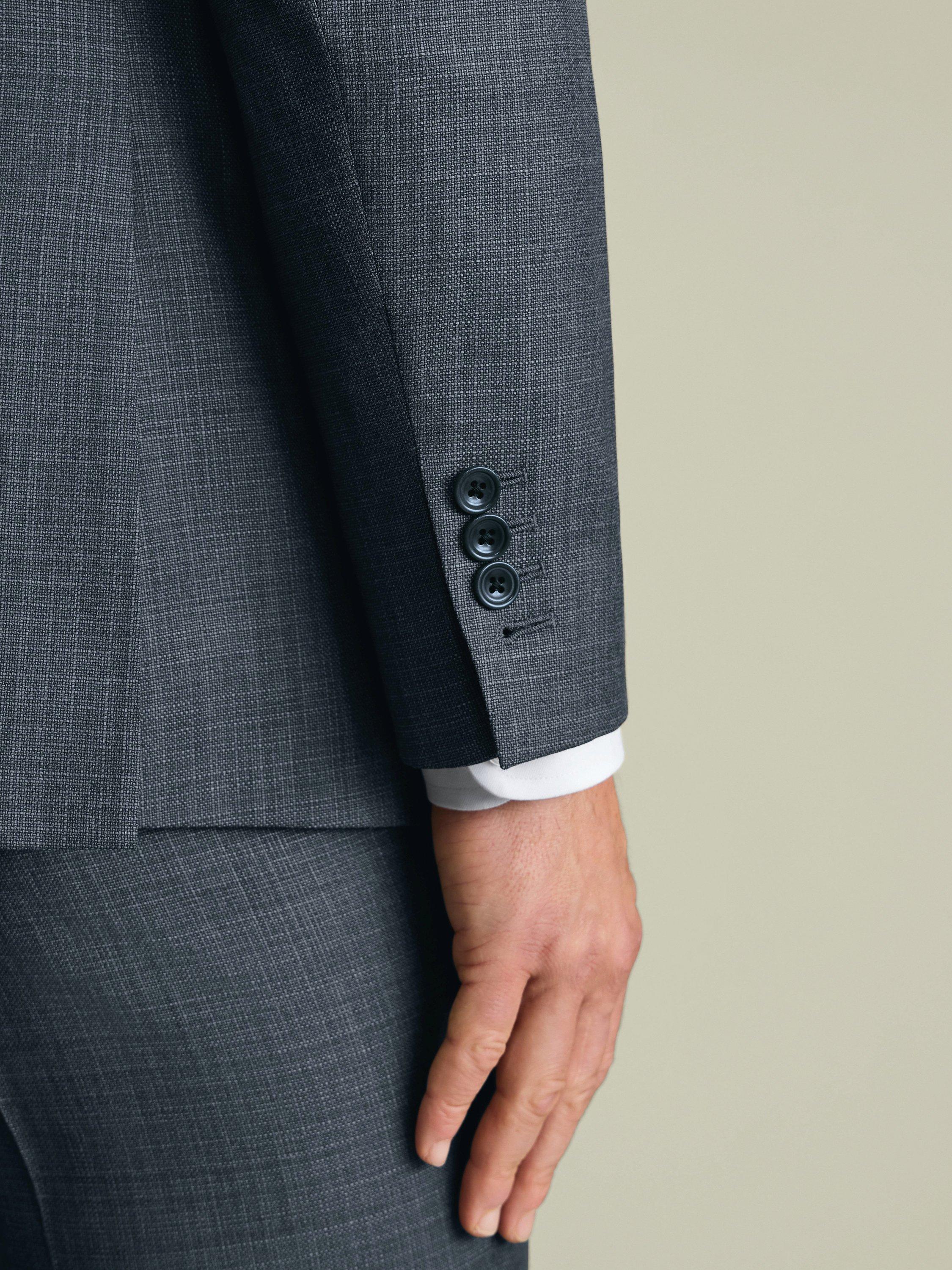 Product image 3 of 5, which shows Charles Tyrwhitt Slim Fit Single Breasted Suit Jacket, Graphite Grey, 36R