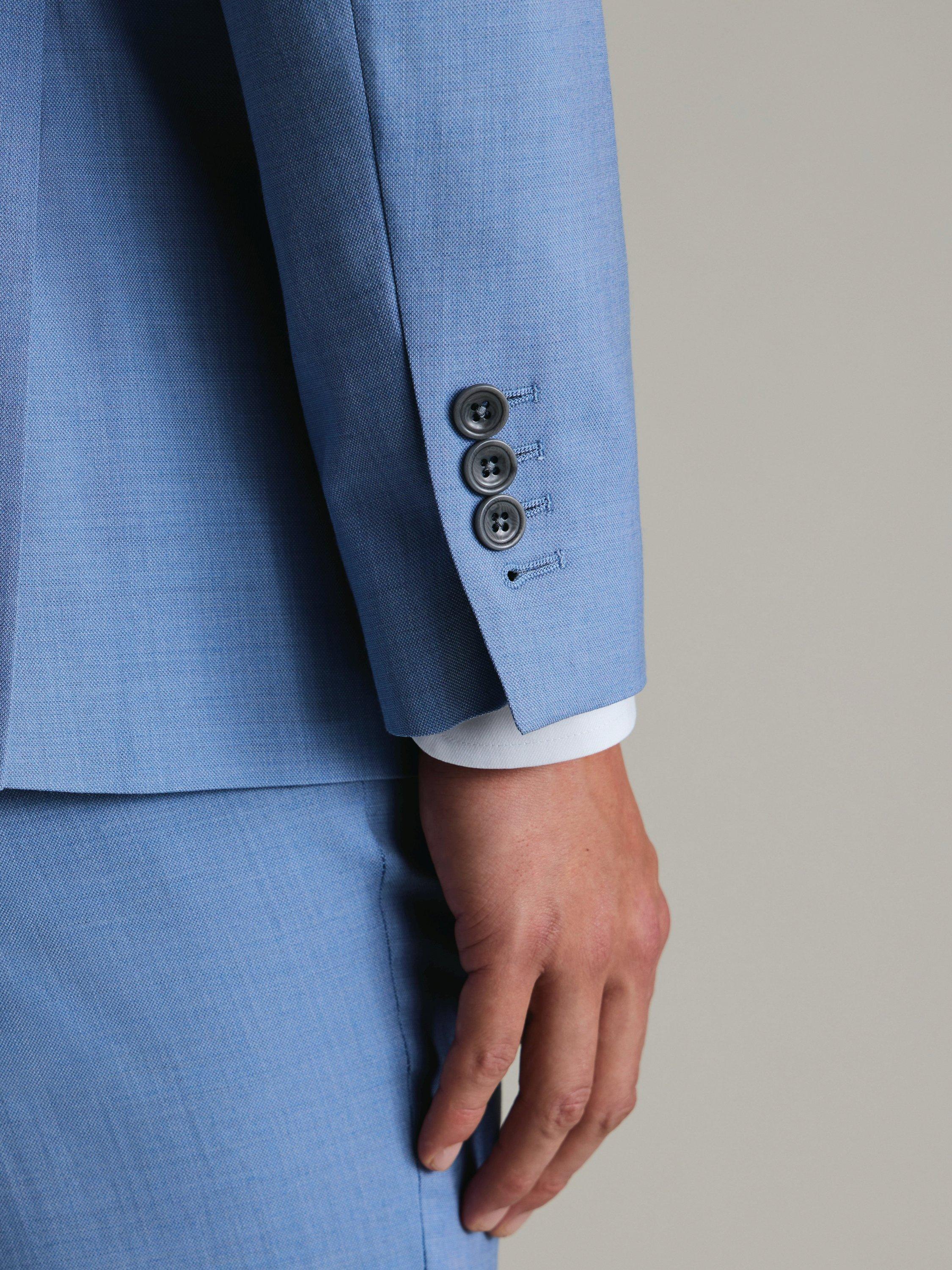 Product image 3 of 5, which shows Charles Tyrwhitt Slim Fit Wool Suit Jacket, Light Blue, 36R