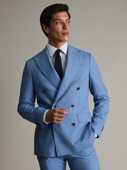 Charles Tyrwhitt Double Breasted Wool Suit Jacket, Light Blue, Light Blue