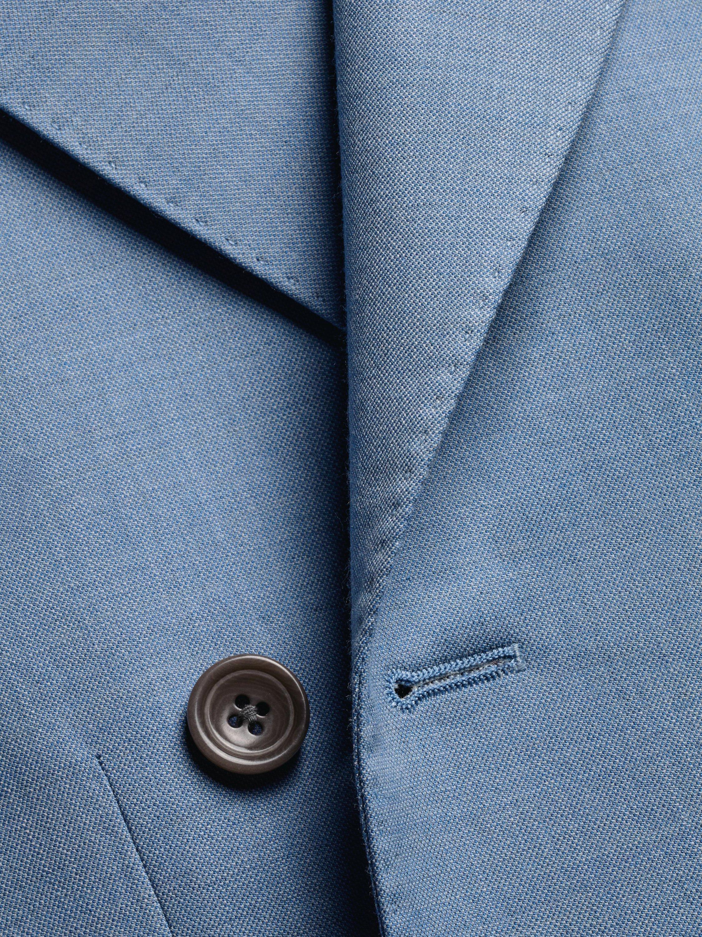 Product image 4 of 5, which shows Charles Tyrwhitt Double Breasted Wool Suit Jacket, Light Blue, 36R