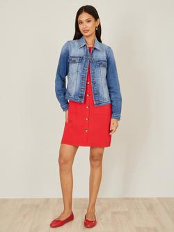 Yumi Stretch Denim Jacket, Blue - view 2, Blue