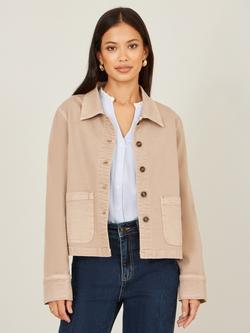 Yumi Utility Canvas Jacket, Beige