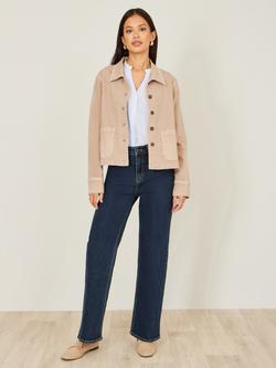 Yumi Utility Canvas Jacket - view 2, Beige