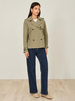 Yumi Double Breasted Trench Jacket - view 2, Green