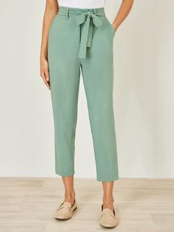 Yumi Tailored Capri Trousers - view 2, Green