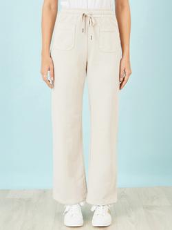 Yumi Stretch Wide Leg Trousers - view 2, Chalk