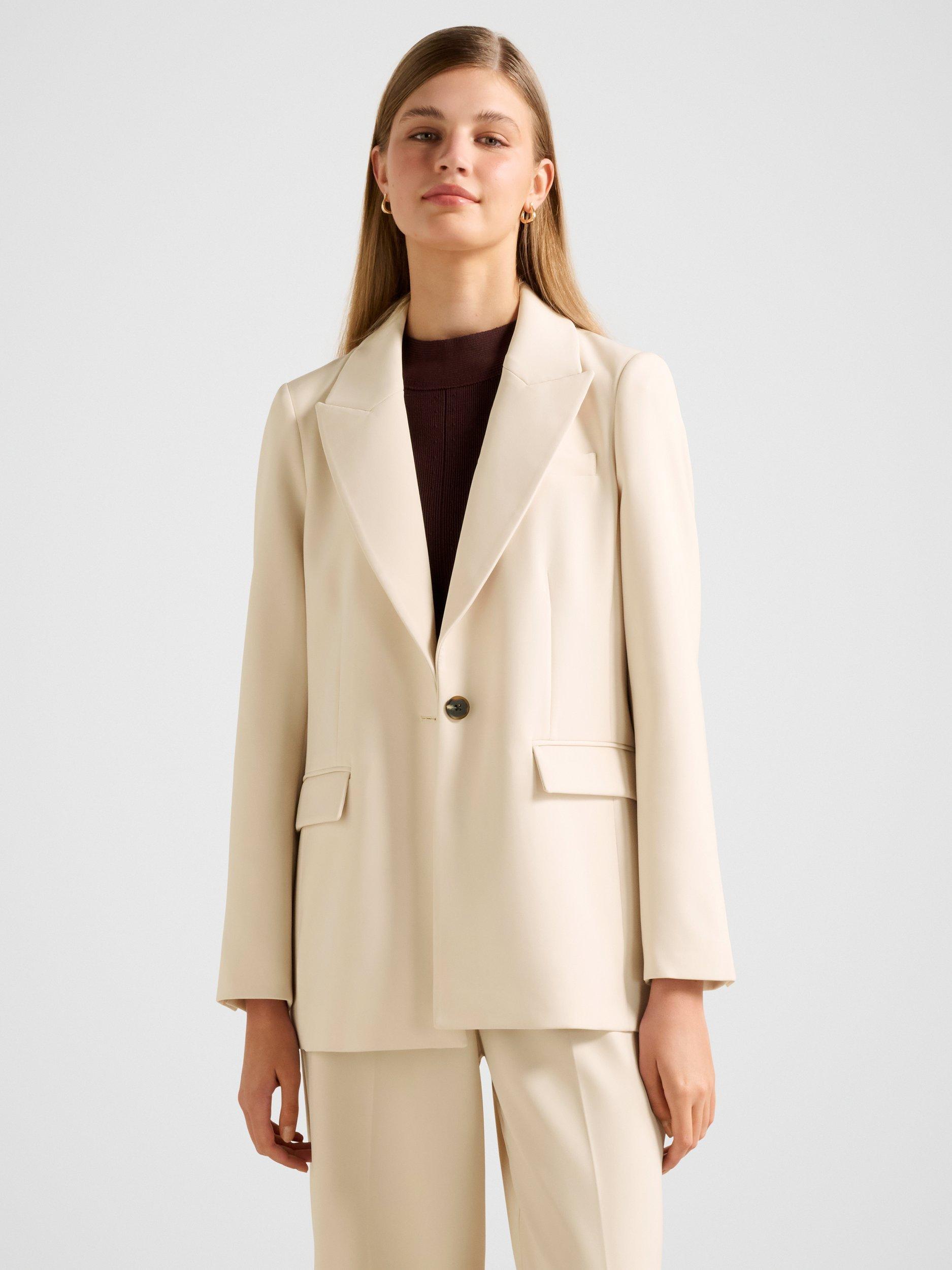 Product image 1 of 5, which shows Forever New Oaklyn Single Breasted Blazer, Neutral, 4