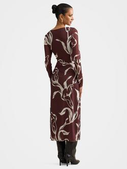Forever New Petite Ally Floral Midi Dress, Sable Moselle - view 2, Sable Moselle