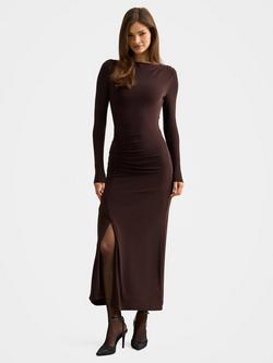 Forever New Cherie Jersey Midi Dress, Dark Chocolate, Dark Chocolate