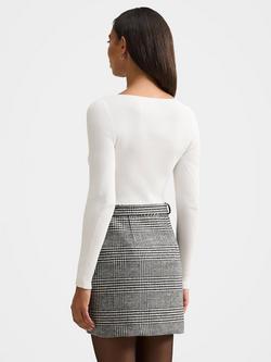 Forever New Sabina 2-in-1 Mini Dress, White/Grey - view 2, White/Grey