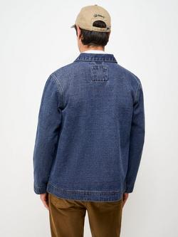 Crew Clothing Mid-Wash Denim Jacket, Denim Blue - view 2, Denim Blue