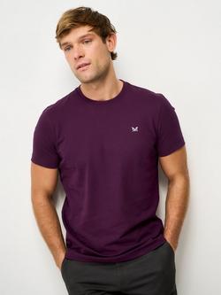 Crew Clothing Crew Neck Cotton T-Shirt, Plum