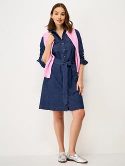 Crew Clothing Elsie Denim Shirt Dress, Indigo Blue - view 2, Indigo Blue