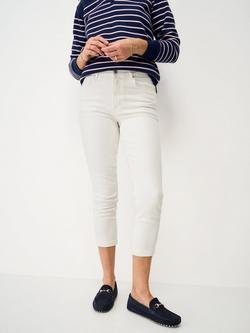 Crew Clothing Slim Fit Cropped Jeans, White, White