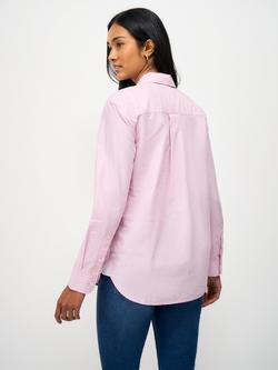 Crew Clothing Stripe Poplin Shirt - view 2, Light Pink