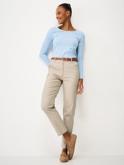 Crew Clothing Garment Washed Chinos, Graphite Grey