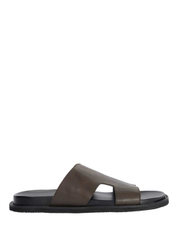 Dune London Ishaa Leather Sandals, Brown, Brown