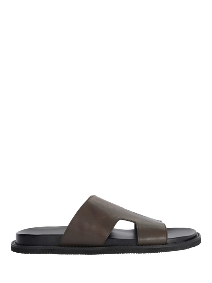 Dune London Ishaa Leather Sandals, Brown, Brown