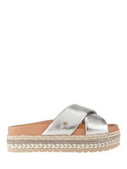 Carvela Fascino Embellished Flatforml Sandals, Silver, Silver
