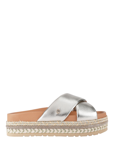 Carvela Fascino Embellished Flatforml Sandals, Silver, Silver