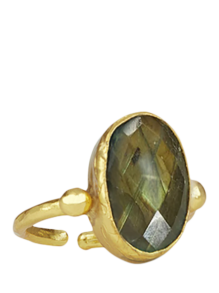 Ottoman Hands Aurelia Labradorite Cocktail Ring, Gold, Gold
