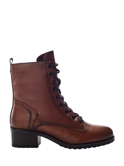 Moda in Pelle Bezzie Lace Up Leather Ankle Boots, Brown