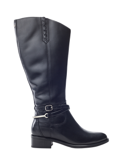 Moda in Pelle Syanna Leather Block Heel Riding Boots, Black