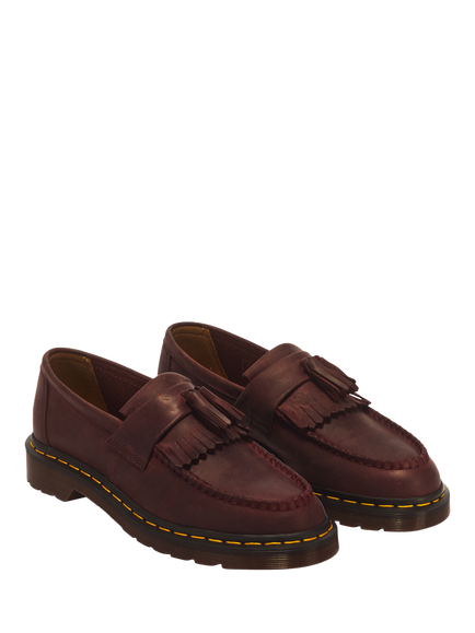 Dr. Martens Adrian Leather Tassel Loafers, Cherry - view 2, Cherry