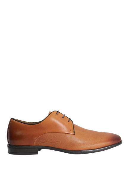 Dune London Saffi Leather Flexi Sole Gibson Shoes, Tan