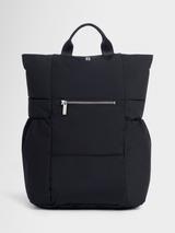 Carl Friedrik City-Hopper Fold Top Nylon Backpack, 23L, Black