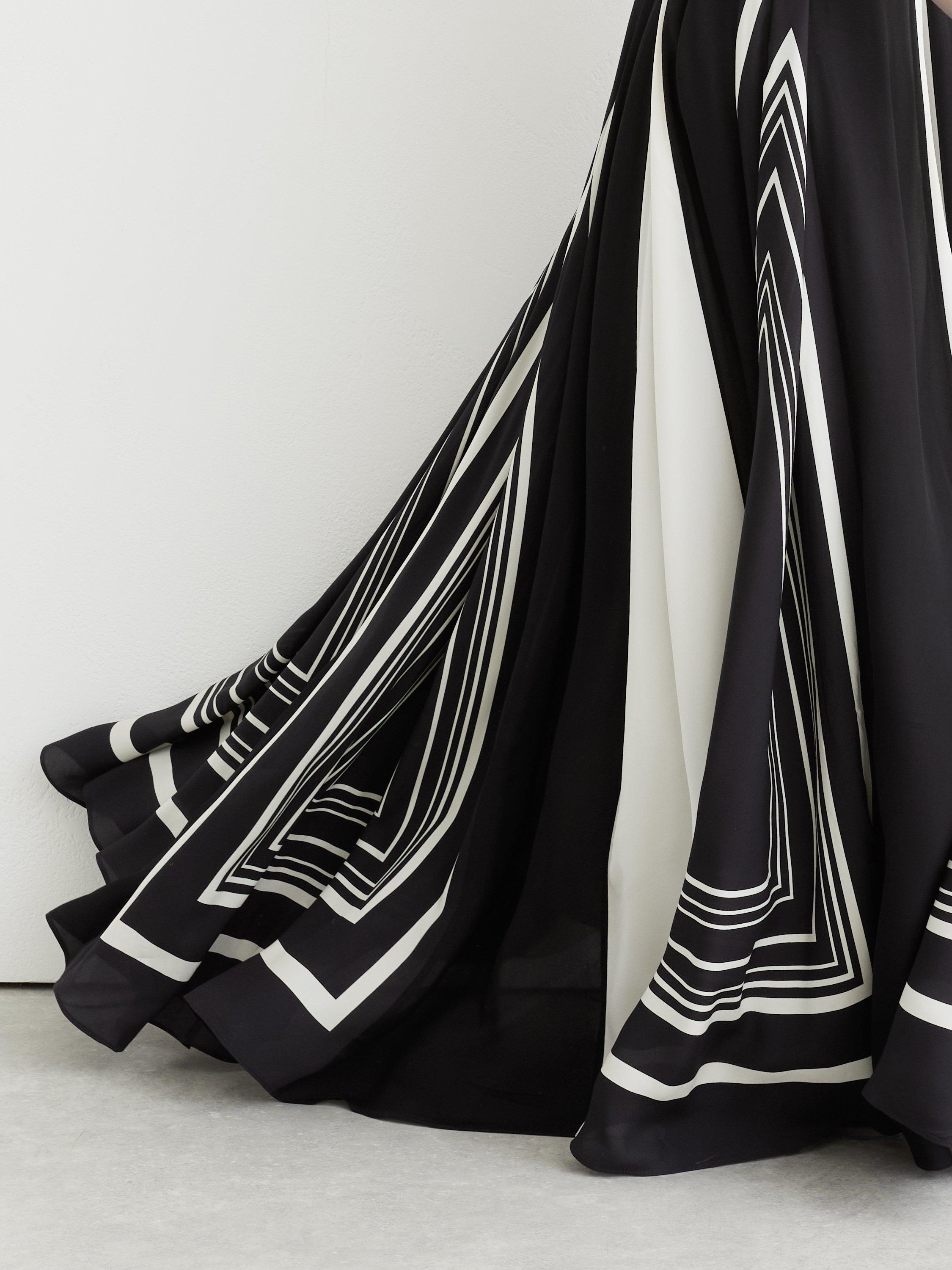 Reiss Tallie Colour Block Maxi Dress, Black/Ivory