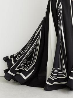 Reiss Tallie Colour Block Maxi Dress - view 2, Black/Ivory