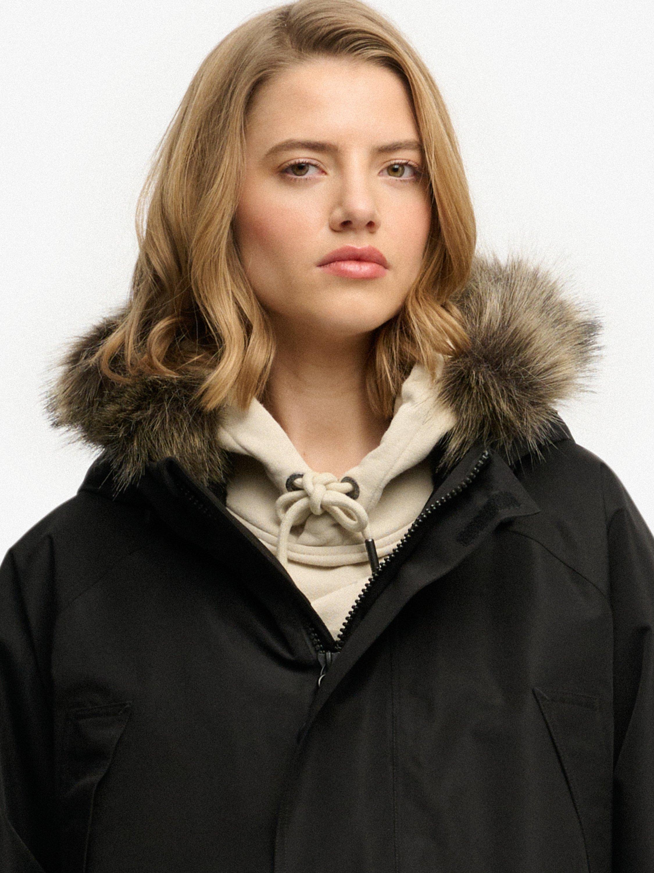 Product image 6 of 6, which shows Superdry Everest Coat, Jet Black, One Size