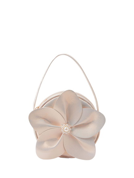 Angels by Accessorize Kids' Flower Applique Bag, Gold, Gold