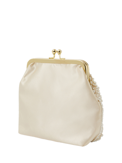 Angels by Accessorize Kids' Pearl Flower Clip Frame Bag, Ivory - view 2, Ivory