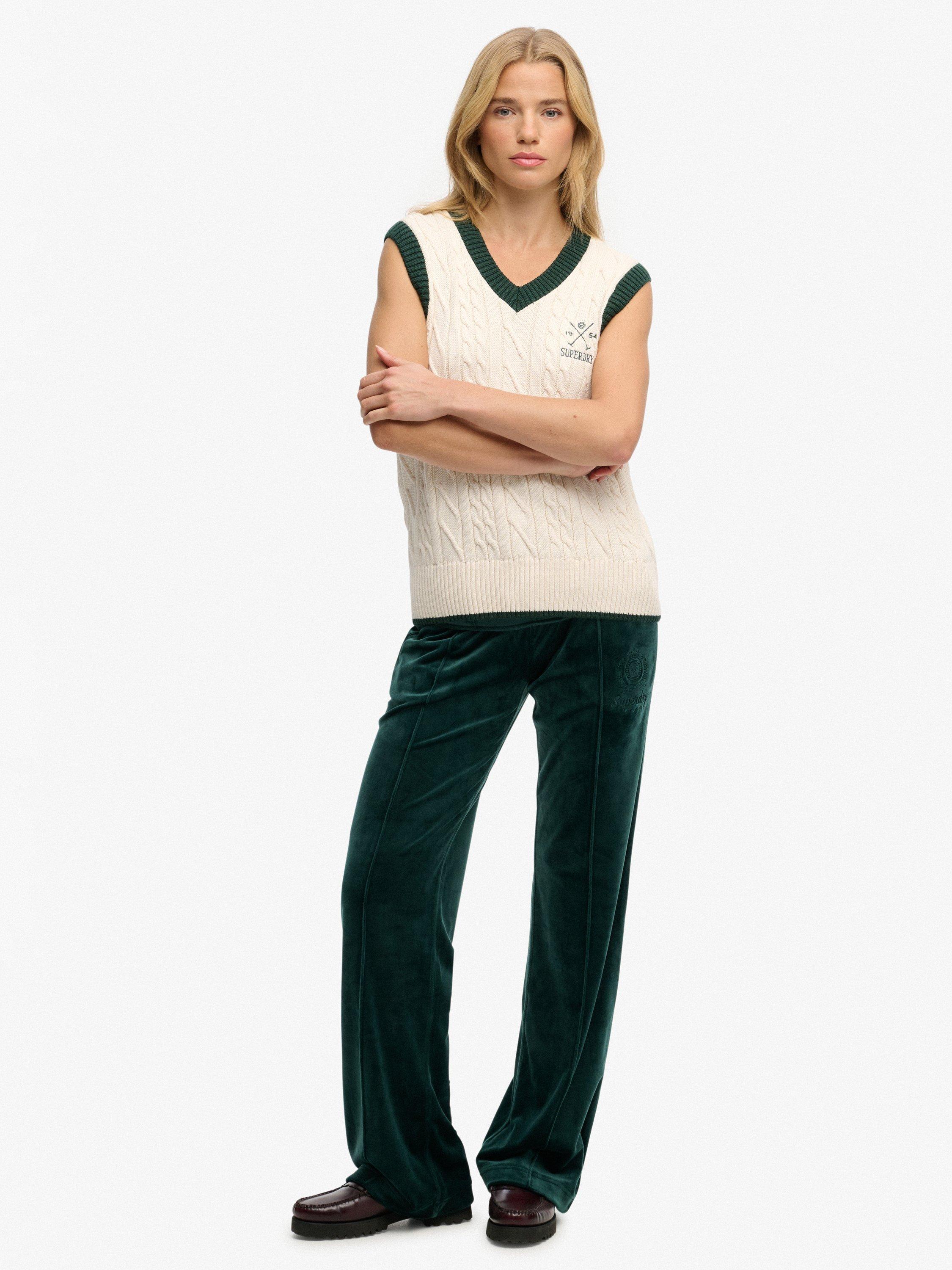 Product image 3 of 5, which shows Superdry Heritage Knitted Tank Top, Desert Bone/Off White, 16