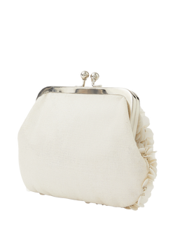 Angels by Accessorize Kids' Beaded Petal Clip Frame Bag - view 2, Ivory