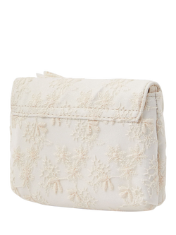 Angels by Accessorize Kids' Lace Bow Bag, Ivory - view 2, Ivory