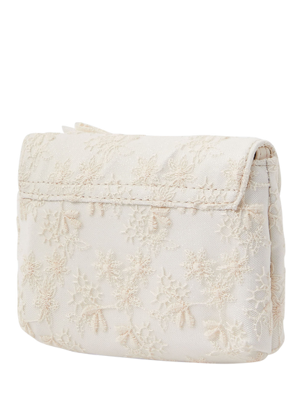 Angels by Accessorize Kids' Lace Bow Bag, Ivory - view 2, Ivory