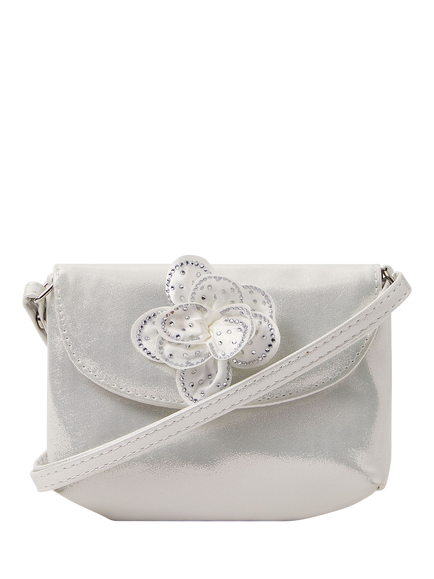 Angels by Accessorize Kids' Diamante Bloom Crossbody Bag, Ivory, Ivory