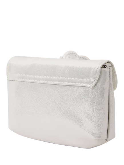 Angels by Accessorize Kids' Diamante Bloom Crossbody Bag, Ivory - view 2, Ivory