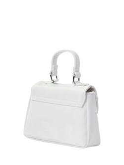 Angels by Accessorize Kids' Glitter Bloom Patent Bag, Ivory - view 2, Ivory