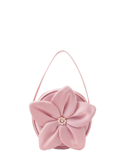 Angels by Accessorize Kids' Flower Applique Bag, Pink, Pink