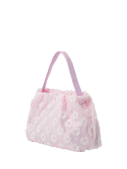 Angels by Accessorize Kids' Sequin Flower Ombre Mesh Bag, Pink - view 2, Pink