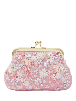 Angels by Accessorize Kids' Multi Flower Clip Frame Bag, Pink, Pink