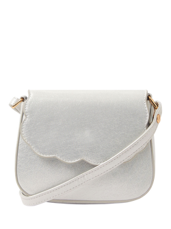 Angels by Accessorize Kids' Scalloped Flapover Bag, Ivory, Ivory