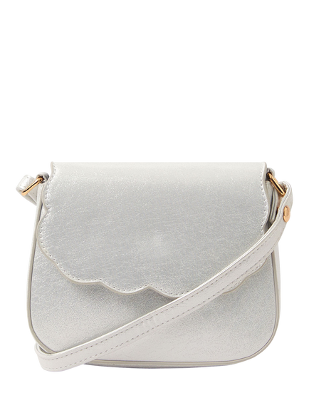 Angels by Accessorize Kids' Scalloped Flapover Bag, Ivory, Ivory